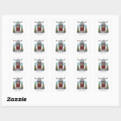 We zijn verhuisd. Kerstwoning Envelope Vierkante Sticker (Vel)