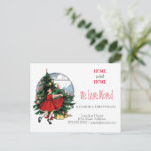 We zijn verhuisd, klein meisje aankondigingskaart (Staand voorkant)