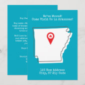 We zijn verhuisd Kom ons bezoeken in Arkansas aank Feestdagenkaart (Voorkant / Achterkant)