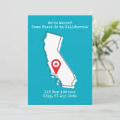 We zijn verhuisd! Kom ons bezoeken in Californië Aankondiging (Staand voorkant)