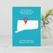 We zijn verhuisd! Kom ons bezoeken in Connecticut Aankondiging (Staand voorkant)