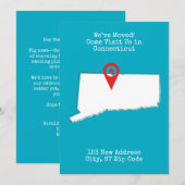 We zijn verhuisd! Kom ons bezoeken in Connecticut Aankondiging (Voorkant / Achterkant)