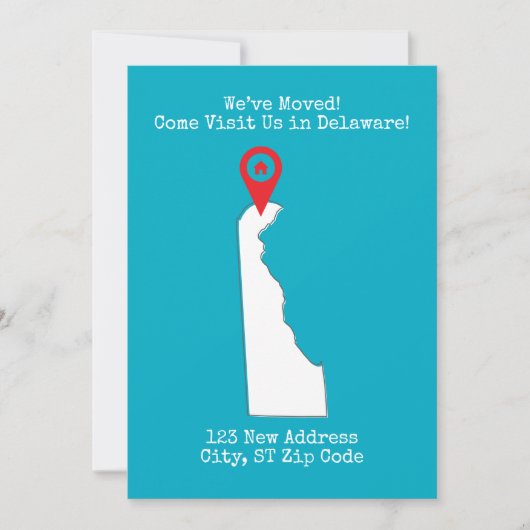 We zijn verhuisd! Kom ons bezoeken in Delaware Aankondiging (Voorkant)