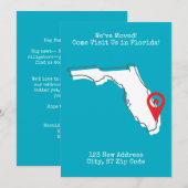 We zijn verhuisd! Kom ons bezoeken in Florida Aankondiging (Voorkant / Achterkant)