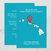 We zijn verhuisd! Kom ons bezoeken in Hawaï Aankondiging (Voorkant / Achterkant)