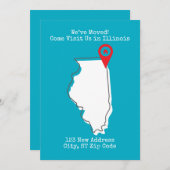 We zijn verhuisd! Kom ons bezoeken in Illinois Aankondiging (Voorkant / Achterkant)