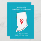 We zijn verhuisd! Kom ons bezoeken in Indiana Aankondiging (Voorkant / Achterkant)