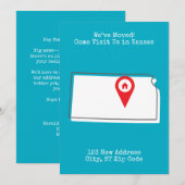 We zijn verhuisd! Kom ons bezoeken in Kansas Aankondiging (Voorkant / Achterkant)