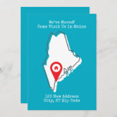 We zijn verhuisd! Kom ons bezoeken in Maine Aankondiging (Voorkant / Achterkant)