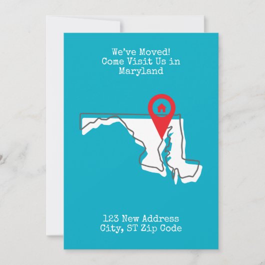 We zijn verhuisd! Kom ons bezoeken in Maryland Aankondiging (Voorkant)