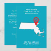 We zijn verhuisd! Kom ons bezoeken in Massachusett Aankondiging (Voorkant / Achterkant)