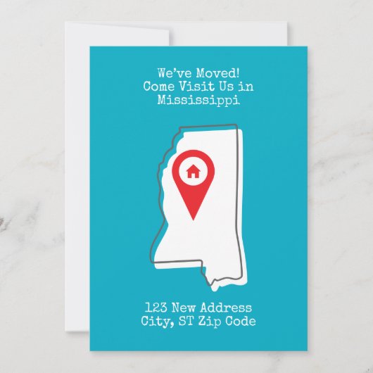 We zijn verhuisd! Kom ons bezoeken in Mississippi Aankondiging (Voorkant)