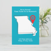 We zijn verhuisd! Kom ons bezoeken in Missouri Aankondiging (Staand voorkant)