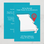 We zijn verhuisd! Kom ons bezoeken in Missouri Aankondiging (Voorkant / Achterkant)