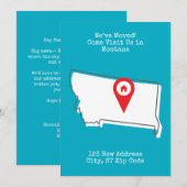 We zijn verhuisd! Kom ons bezoeken in Montana Aankondiging (Voorkant / Achterkant)