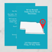 We zijn verhuisd! Kom ons bezoeken in Nebraska Aankondiging (Voorkant / Achterkant)