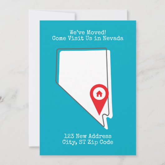 We zijn verhuisd! Kom ons bezoeken in Nevada Aankondiging (Voorkant)