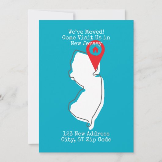 We zijn verhuisd! Kom ons bezoeken in New Jersey Aankondiging (Voorkant)