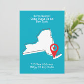 We zijn verhuisd! Kom ons bezoeken in New York Aankondiging (Staand voorkant)