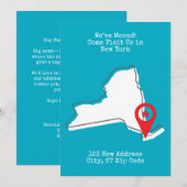 We zijn verhuisd! Kom ons bezoeken in New York Aankondiging (Voorkant / Achterkant)