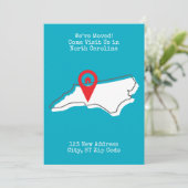 We zijn verhuisd! Kom ons bezoeken in North Caroli Aankondiging (Staand voorkant)