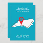 We zijn verhuisd! Kom ons bezoeken in North Caroli Aankondiging (Voorkant / Achterkant)