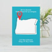 We zijn verhuisd! Kom ons bezoeken in Oregon Aankondiging (Staand voorkant)