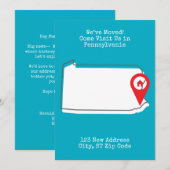 We zijn verhuisd! Kom ons bezoeken in Pennsylvania Aankondiging (Voorkant / Achterkant)