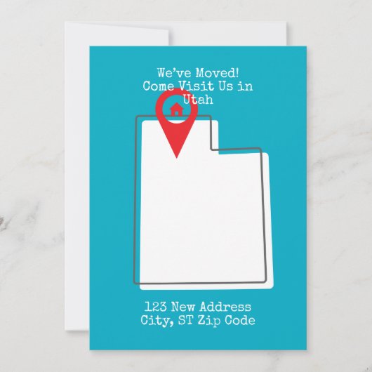 We zijn verhuisd! Kom ons bezoeken in Utah Aankondiging (Voorkant)