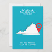 We zijn verhuisd! Kom ons bezoeken in Virginia Aankondiging (Voorkant)