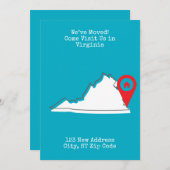 We zijn verhuisd! Kom ons bezoeken in Virginia Aankondiging (Voorkant / Achterkant)