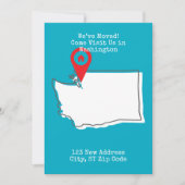 We zijn verhuisd! Kom ons bezoeken in Washington Aankondiging (Voorkant)