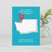 We zijn verhuisd! Kom ons bezoeken in Washington Aankondiging (Staand voorkant)