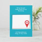 We zijn verhuisd! Kom ons bezoeken in Wyoming Aankondiging (Staand voorkant)