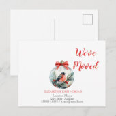 We zijn verhuisd, kondigde Red Cardinal Ball aan Aankondigingskaart (Voorkant / Achterkant)