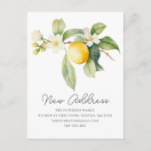 We zijn verhuisd | Lemon Blossom Nieuw Adres Aankondigingskaart (Voorkant)