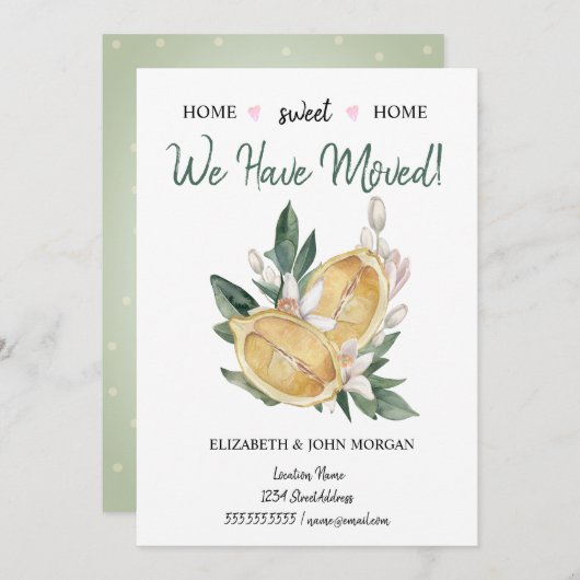 We zijn verhuisd, Lemons Polka Dots (Voorkant / Achterkant)