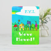 We Zijn Verhuisd Leuke Huizen Aankondiging (Staand voorkant)