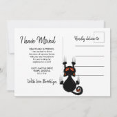 We zijn verhuisd | Leuke zwarte kat Kaart (Achterkant)