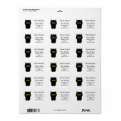 We zijn verhuisd, Lucky Black Cat Etiket (Full Sheet)