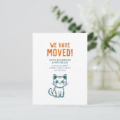 We zijn verhuisd met onze kat briefkaart (Staand voorkant)