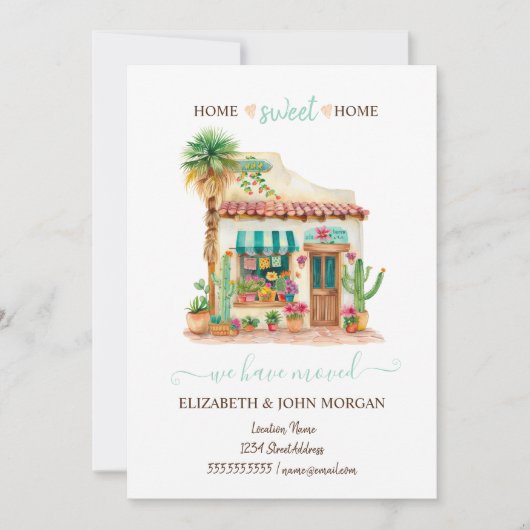 We zijn verhuisd, Mexicaans huis, hout (Voorkant)