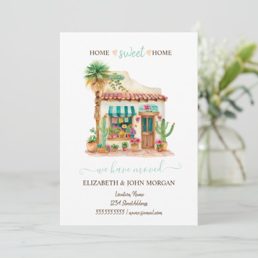 We zijn verhuisd, Mexicaans huis, hout (Staand voorkant)