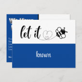 We zijn verhuisd | Modern Laat het 'Bee' bekend Briefkaart (Voorkant / Achterkant)