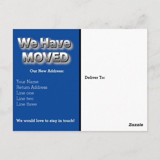 We zijn verhuisd | Modern Laat het 'Bee' bekend Briefkaart (Achterkant)