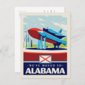 We zijn verhuisd naar Alabama Uitnodiging Briefkaart (Voorkant / Achterkant)