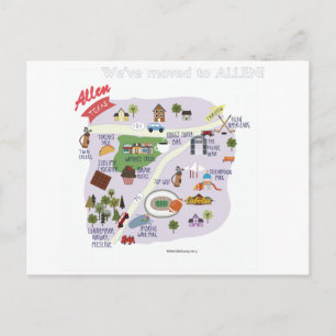 We zijn verhuisd naar Allen Texas Briefkaart
