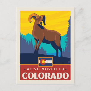 We zijn verhuisd naar Colorado Uitnodiging Briefkaart