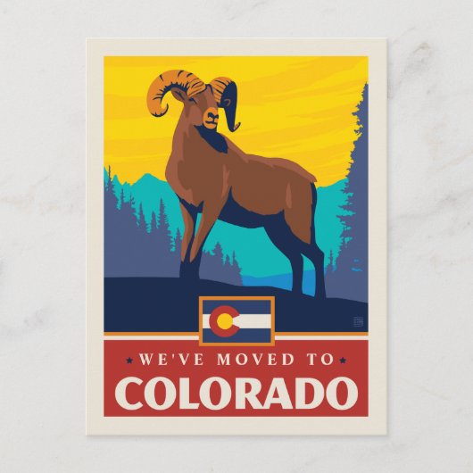 We zijn verhuisd naar Colorado Uitnodiging Briefkaart (Voorkant)