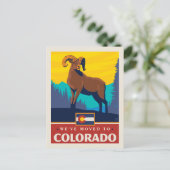 We zijn verhuisd naar Colorado Uitnodiging Briefkaart (Staand voorkant)